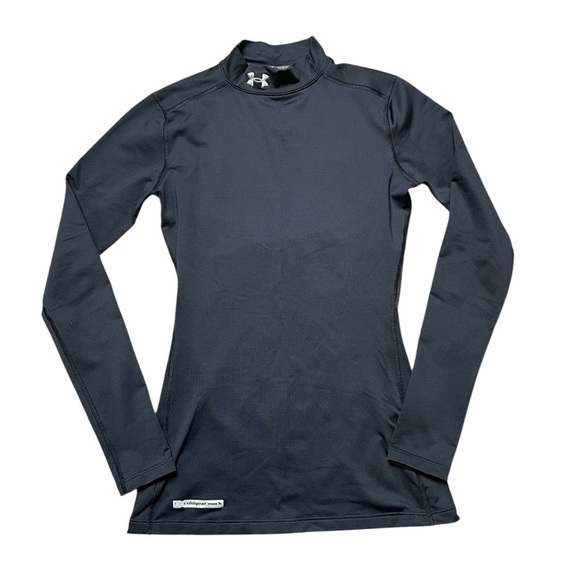 Under Armour Coldgear Mock Neck Shirt Black Size Small Women's - Picture 1 of 6